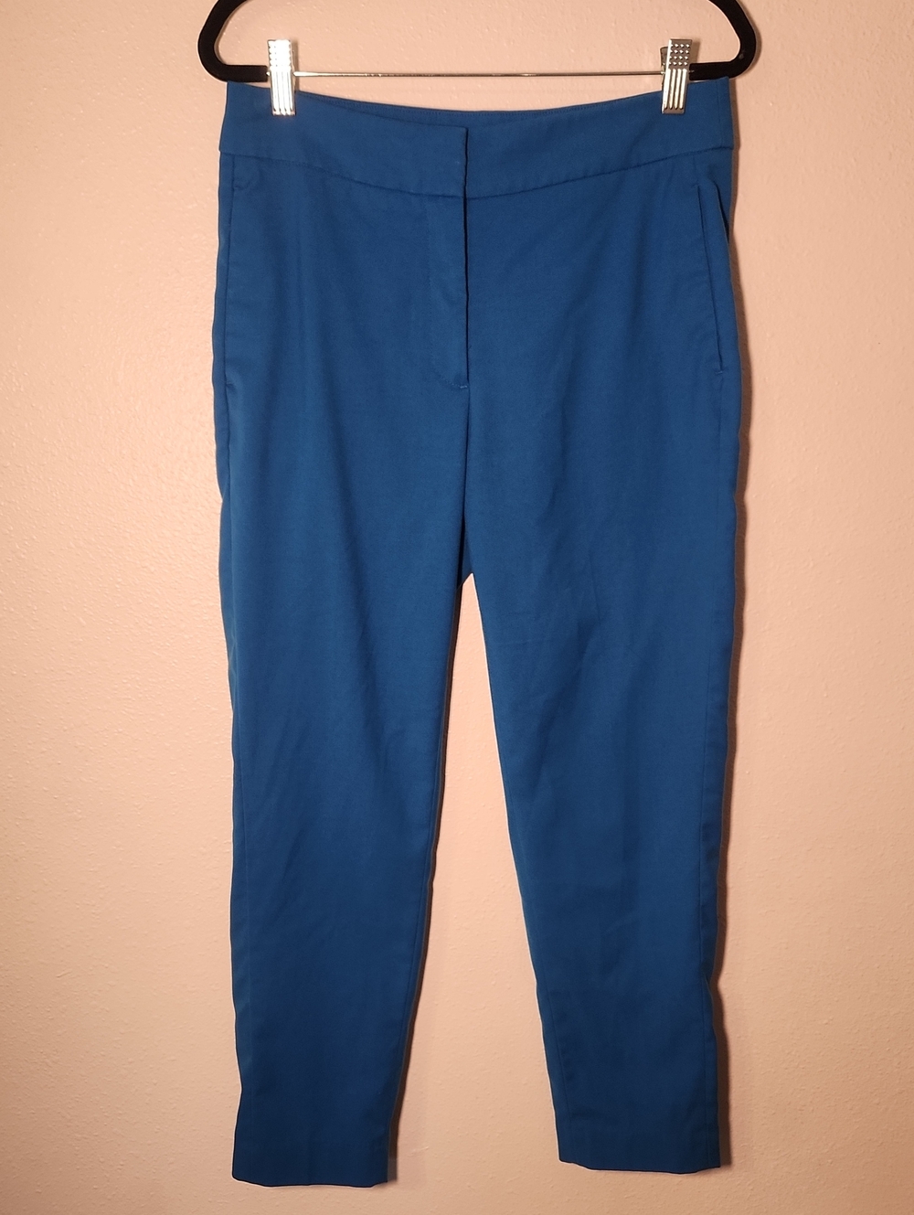 H&M Royal Blue Cropped Slim Ankle Pants
